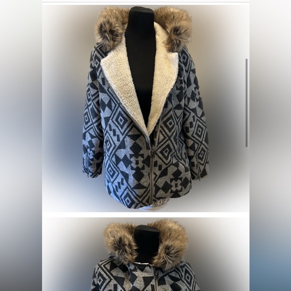 Winter clearance
Volcom Showdown Jacket Coat wool blend small tribal fur collar - Picture 2 of 5